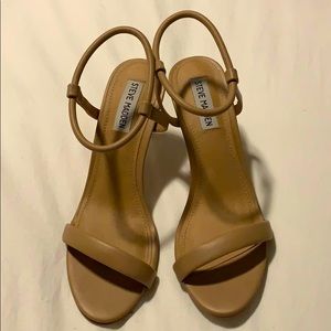 Steve Madden strappy nude heels